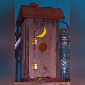 Wooden Outhouse Birdhouse